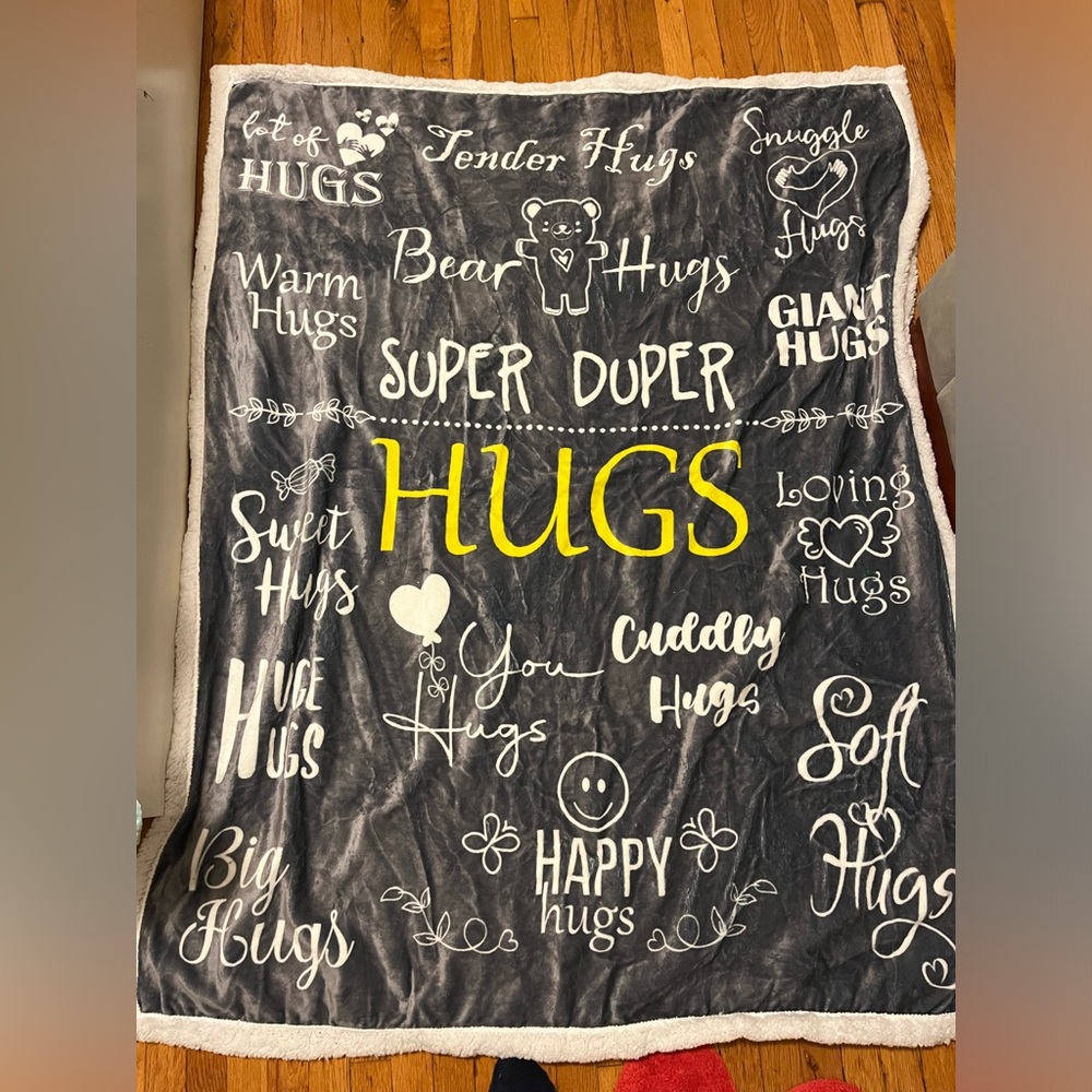 Hugs throw blanket brand new